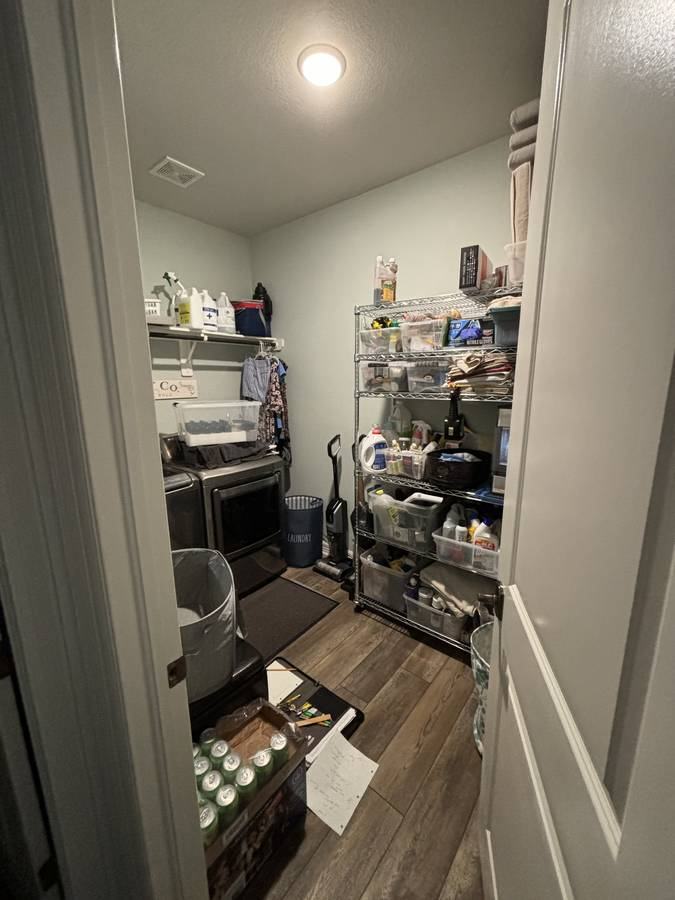 Laundry room before