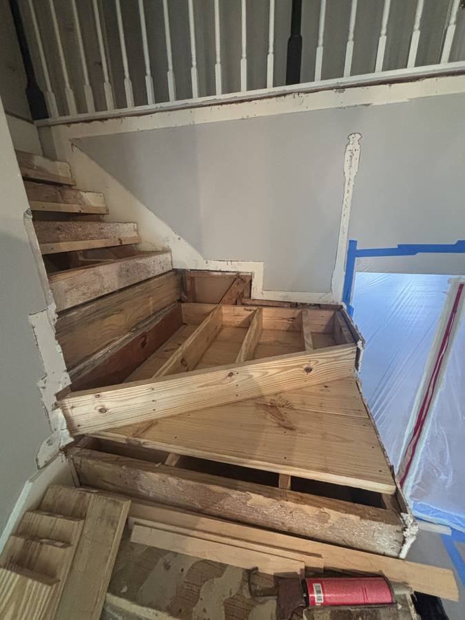 Staircase — stripped to substructure