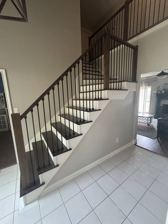 Finished staircase — full view
