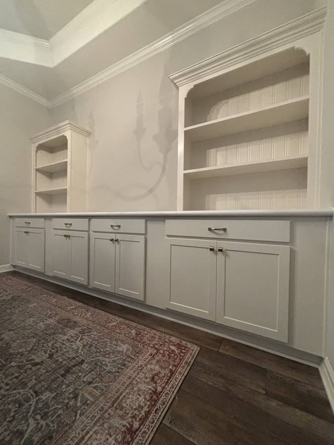Built-in shelving — wide view