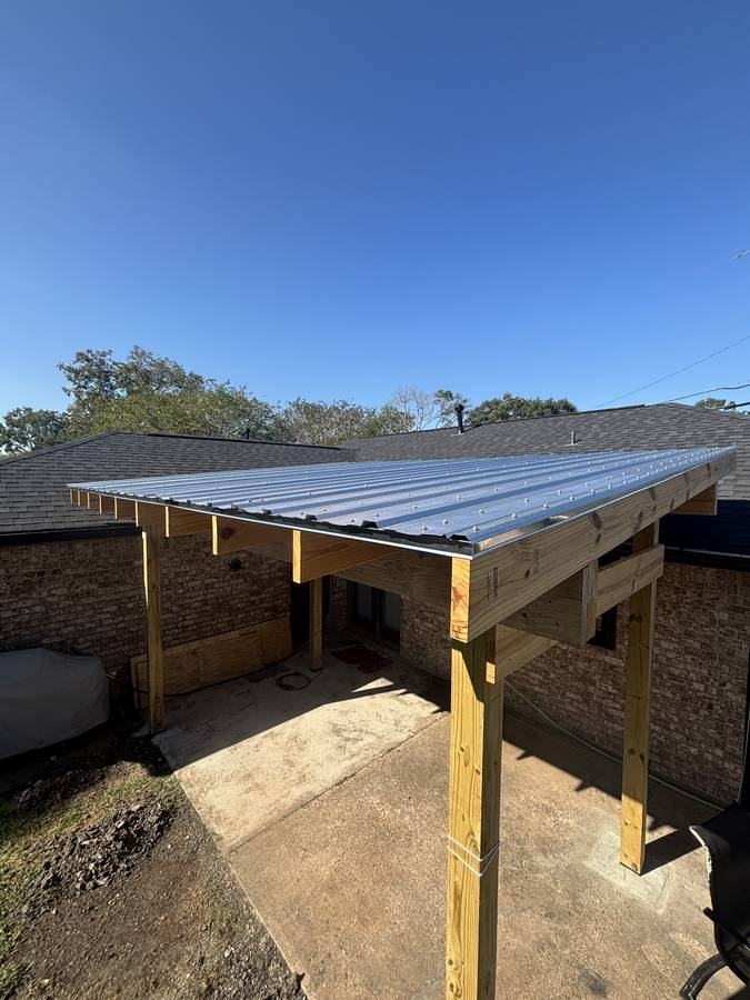 Porch addition — exterior view