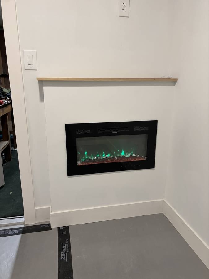 Electric fireplace installation