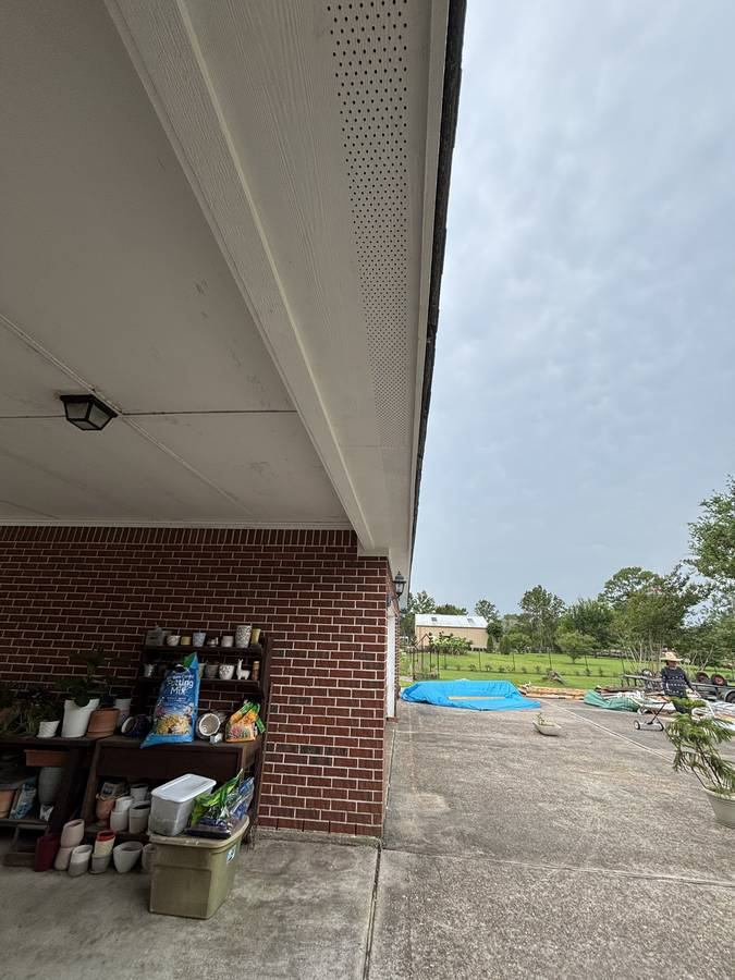 New soffit — finished