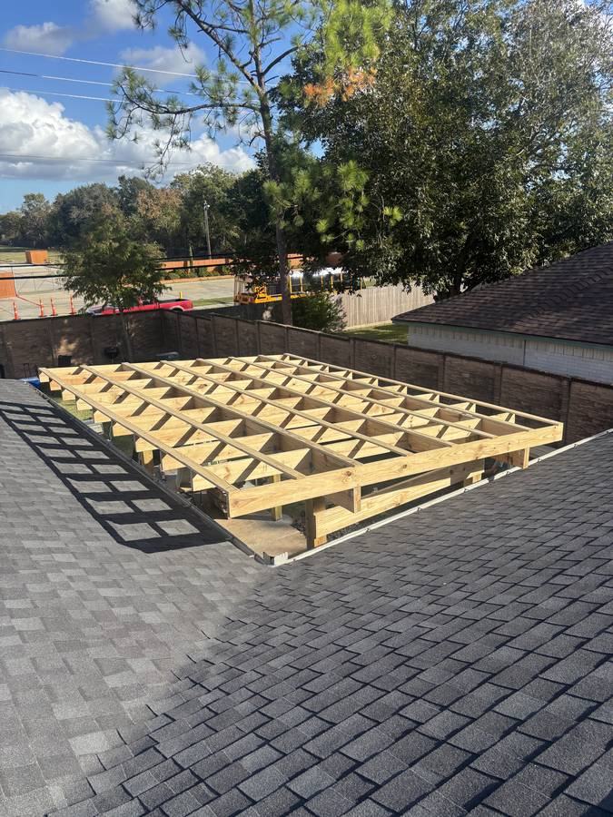 Porch framing from above