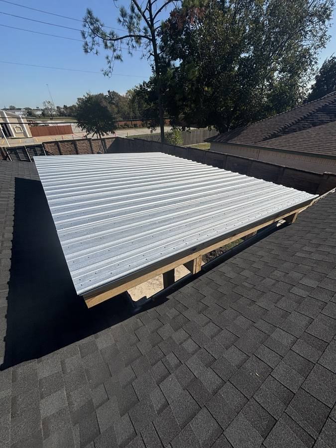 Metal roof installation