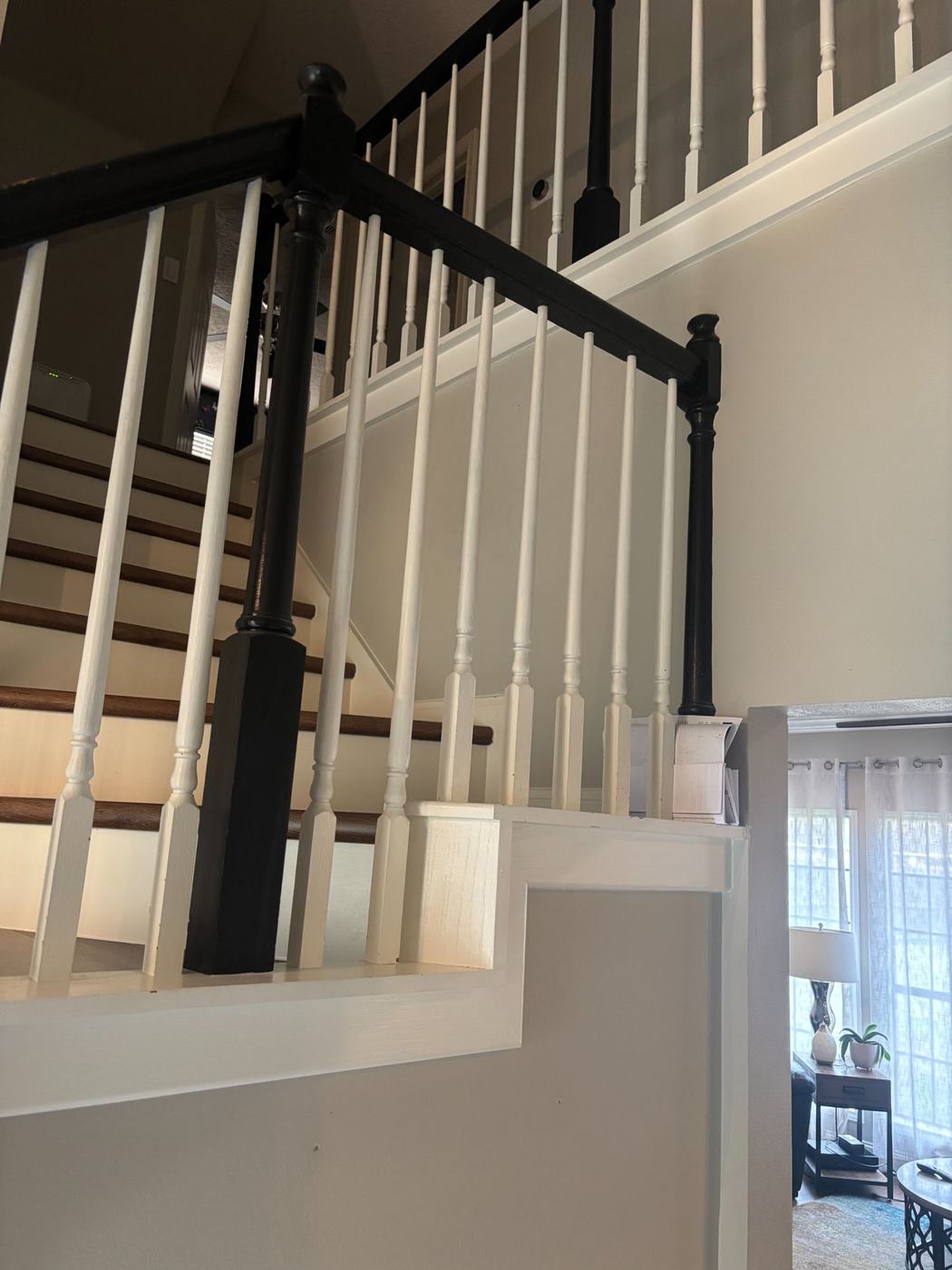 Staircase — railing corner from above