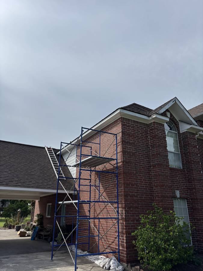 Exterior painting — scaffolding
